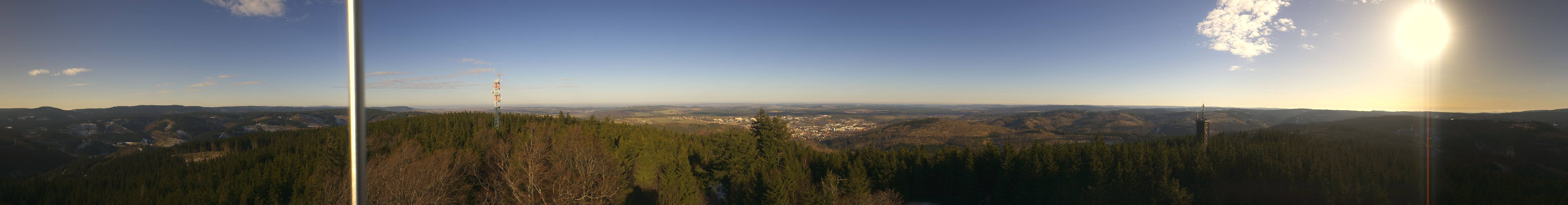 Archiv Foto Webcam Ilmenau - Blick vom Kickelhahn Turm