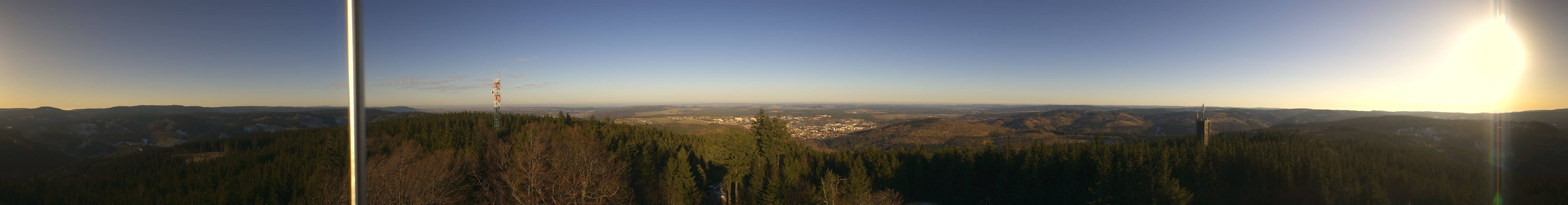 Archiv Foto Webcam Ilmenau - Blick vom Kickelhahn Turm