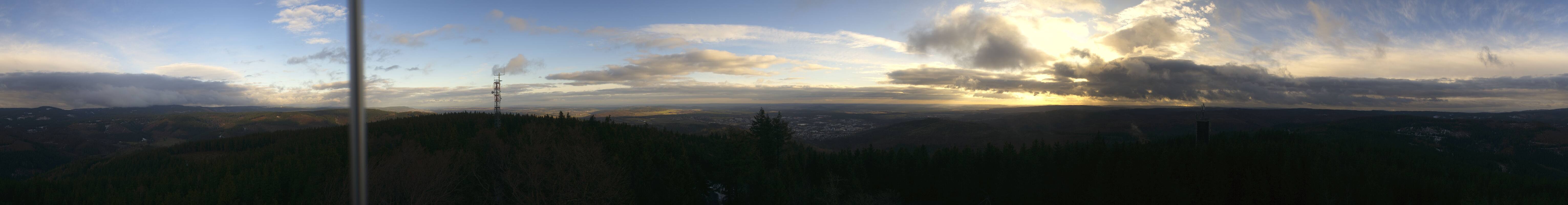 Archiv Foto Webcam Ilmenau - Blick vom Kickelhahn Turm