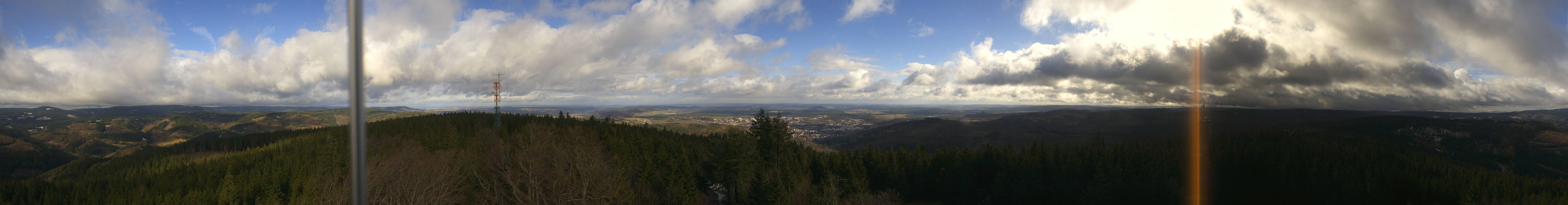 Archiv Foto Webcam Ilmenau - Blick vom Kickelhahn Turm