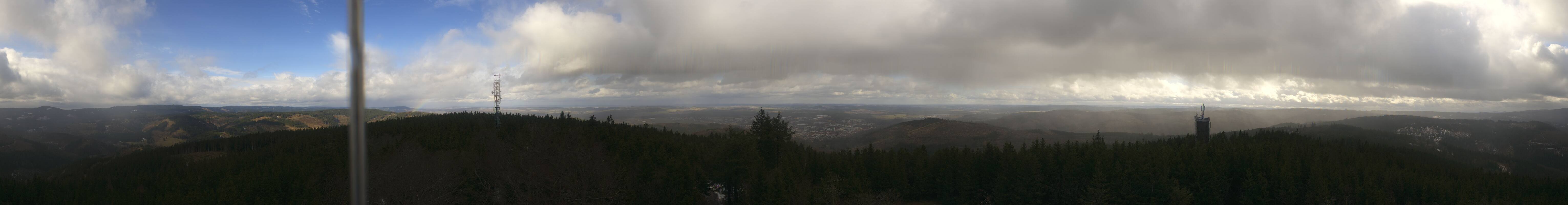 Archiv Foto Webcam Ilmenau - Blick vom Kickelhahn Turm