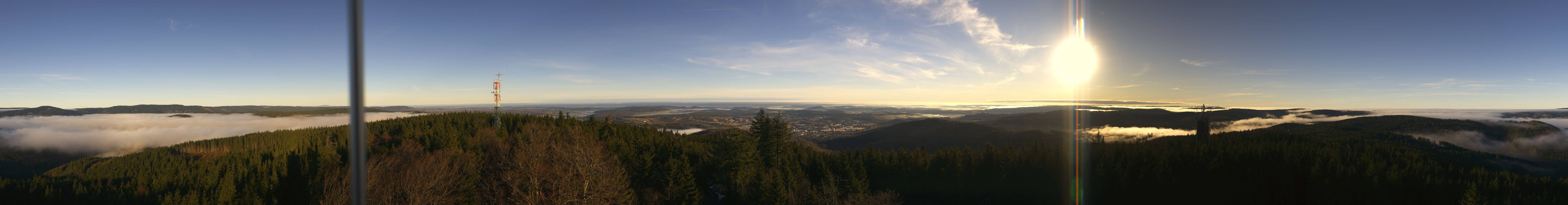 Archiv Foto Webcam Ilmenau - Blick vom Kickelhahn Turm