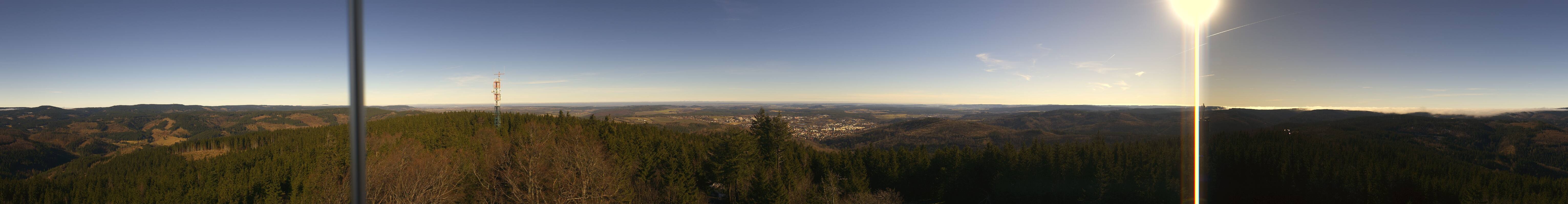 Archiv Foto Webcam Ilmenau - Blick vom Kickelhahn Turm