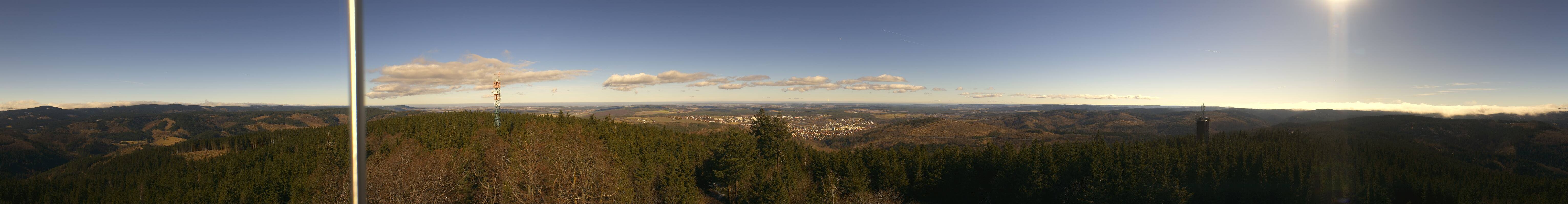 Archiv Foto Webcam Ilmenau - Blick vom Kickelhahn Turm
