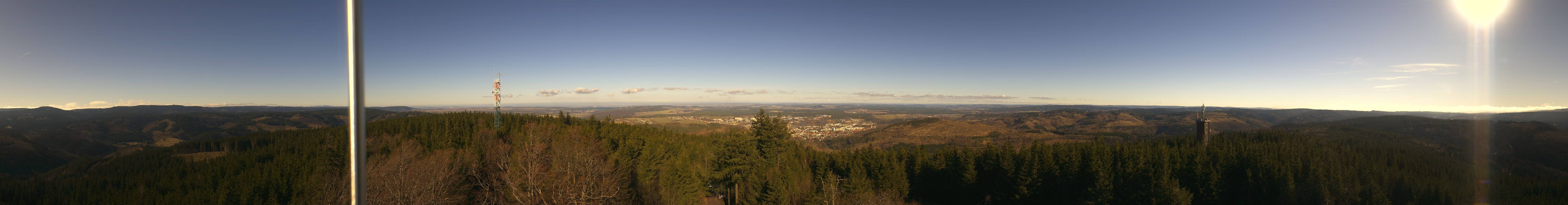 Archiv Foto Webcam Ilmenau - Blick vom Kickelhahn Turm