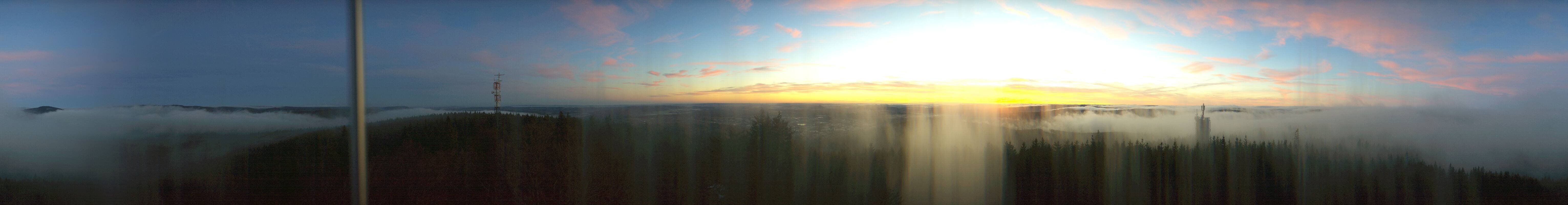 Archived image Webcam Ilmenau - View from the Kickelhahn Tower