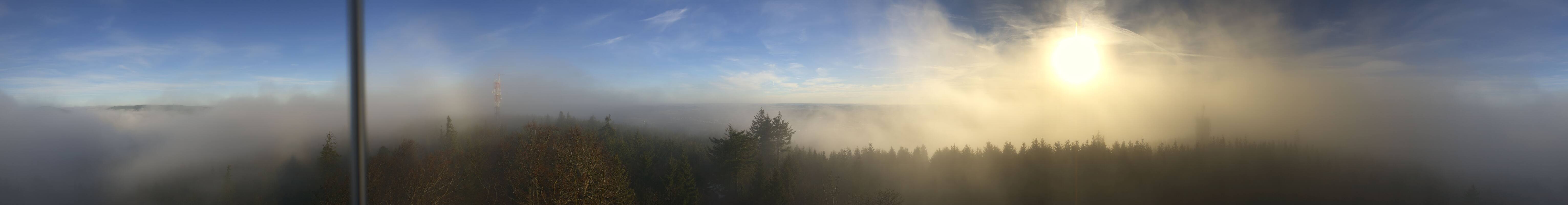 Archived image Webcam Ilmenau - View from the Kickelhahn Tower
