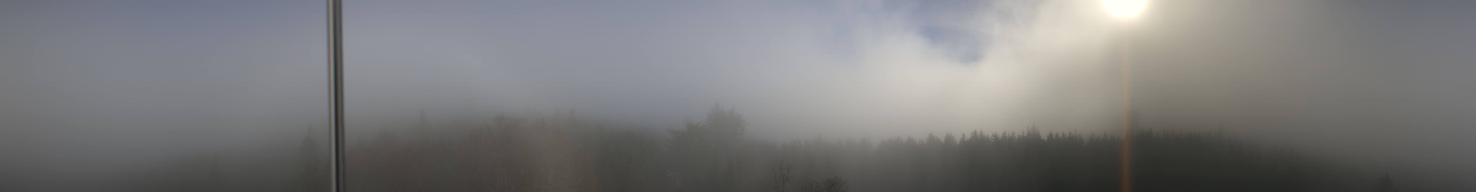 Archived image Webcam Ilmenau - View from the Kickelhahn Tower