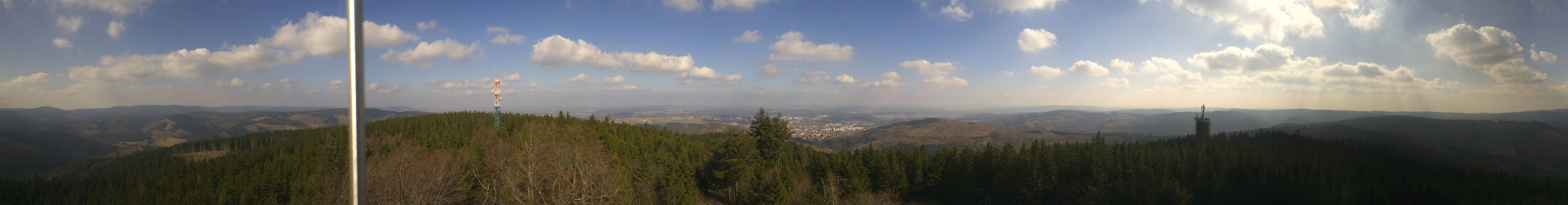 Archiv Foto Webcam Ilmenau - Blick vom Kickelhahn Turm