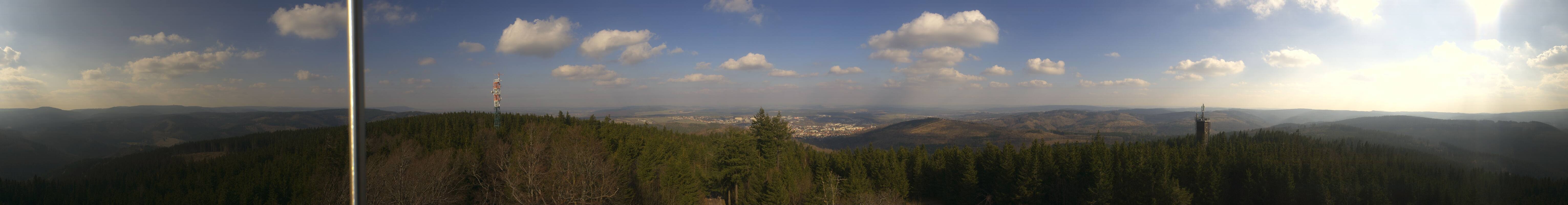 Archiv Foto Webcam Ilmenau - Blick vom Kickelhahn Turm