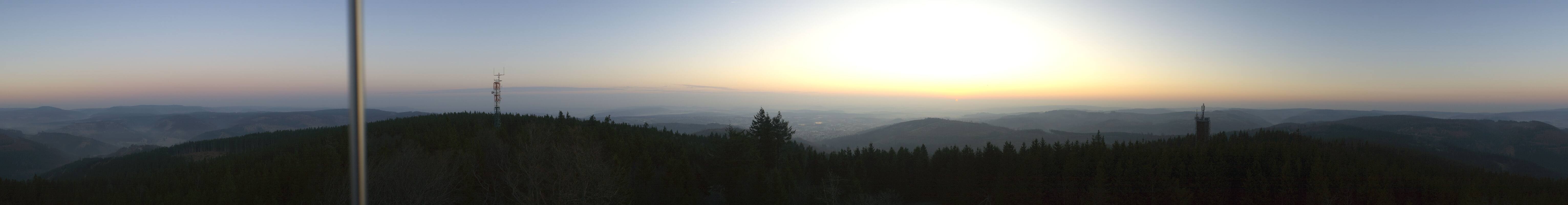 Archived image Webcam Ilmenau - View from the Kickelhahn Tower