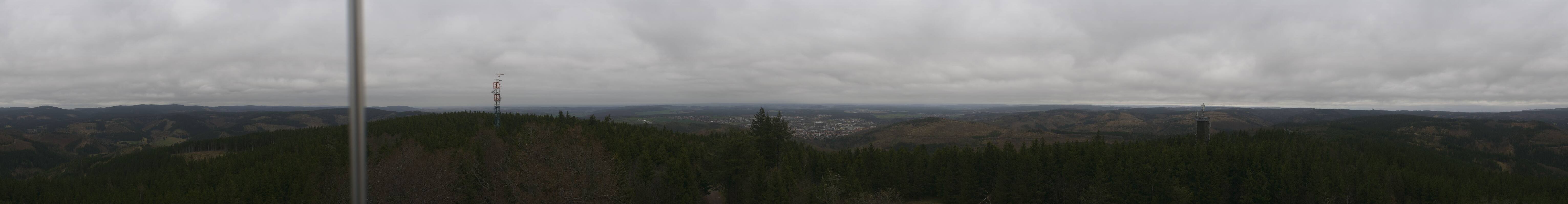 Archiv Foto Webcam Ilmenau - Blick vom Kickelhahn Turm