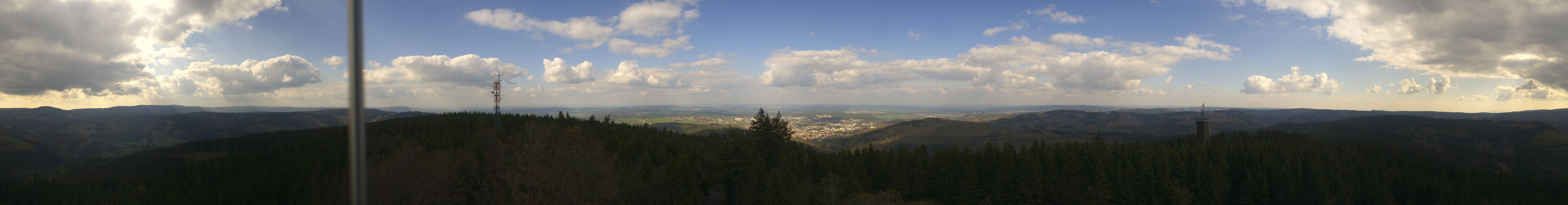 Archiv Foto Webcam Ilmenau - Blick vom Kickelhahn Turm