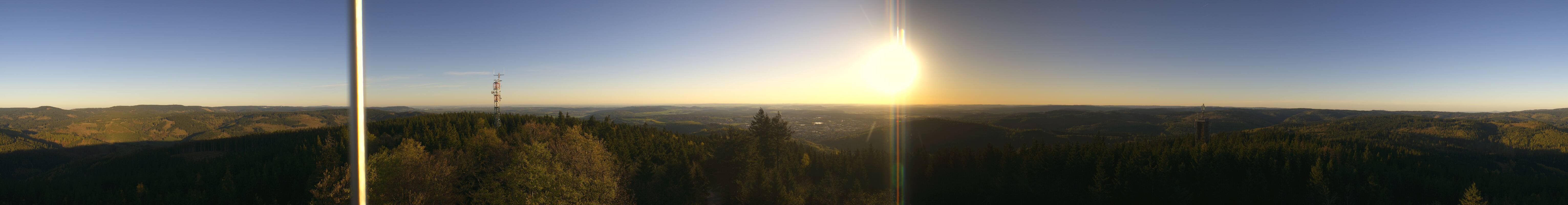 Archiv Foto Webcam Ilmenau - Blick vom Kickelhahn Turm