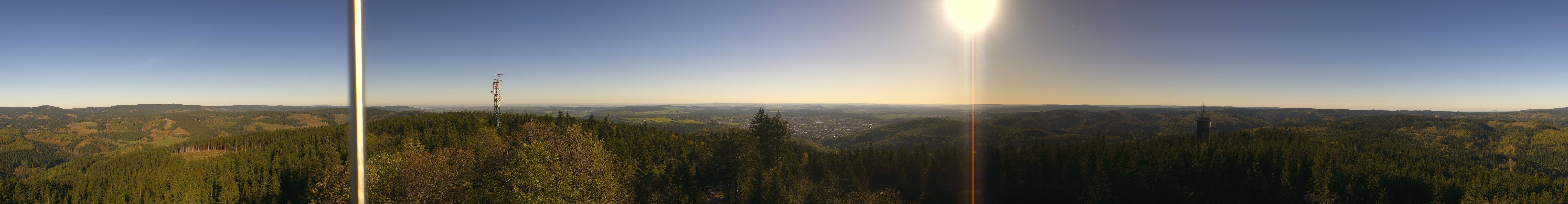 Archiv Foto Webcam Ilmenau - Blick vom Kickelhahn Turm