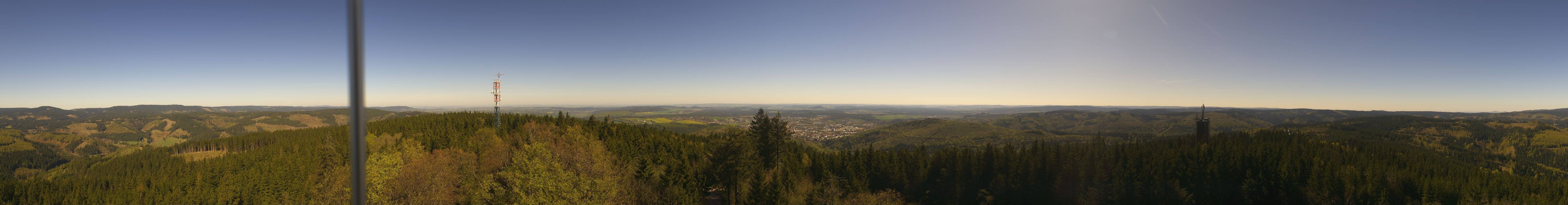 Archiv Foto Webcam Ilmenau - Blick vom Kickelhahn Turm