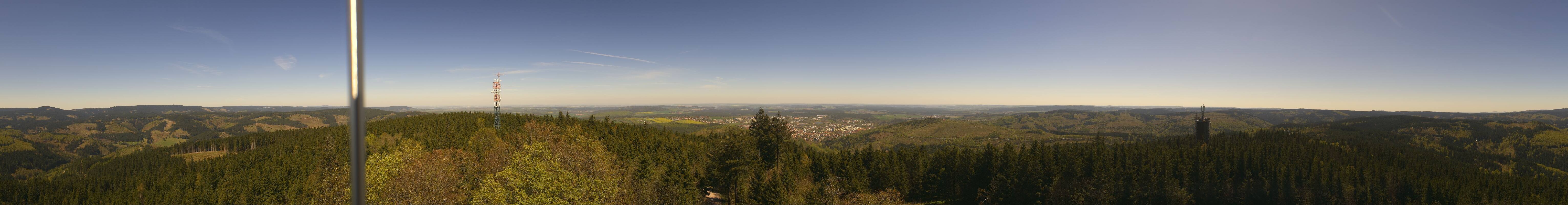 Archiv Foto Webcam Ilmenau - Blick vom Kickelhahn Turm