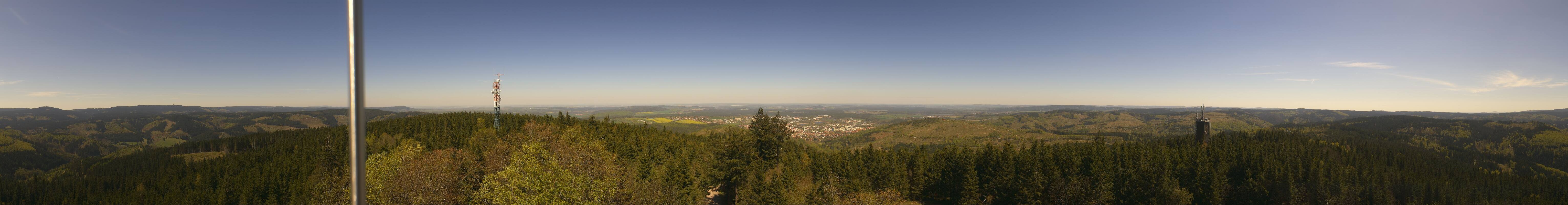 Archiv Foto Webcam Ilmenau - Blick vom Kickelhahn Turm