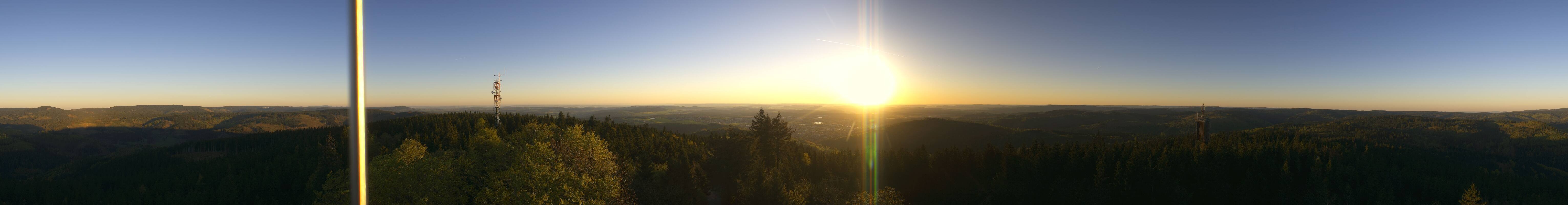 Archiv Foto Webcam Ilmenau - Blick vom Kickelhahn Turm