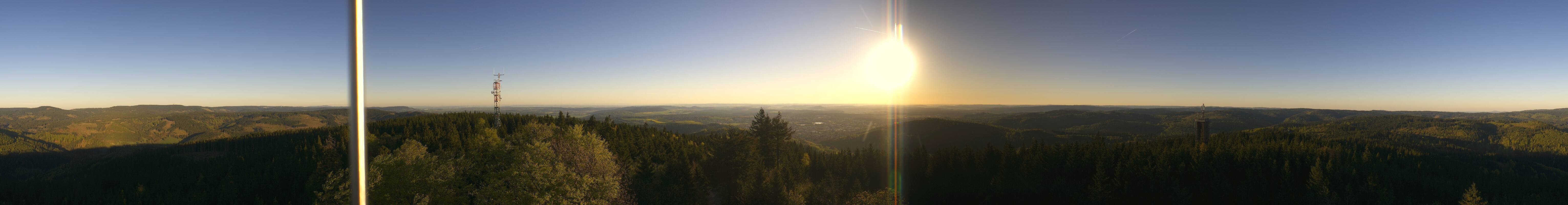 Archiv Foto Webcam Ilmenau - Blick vom Kickelhahn Turm