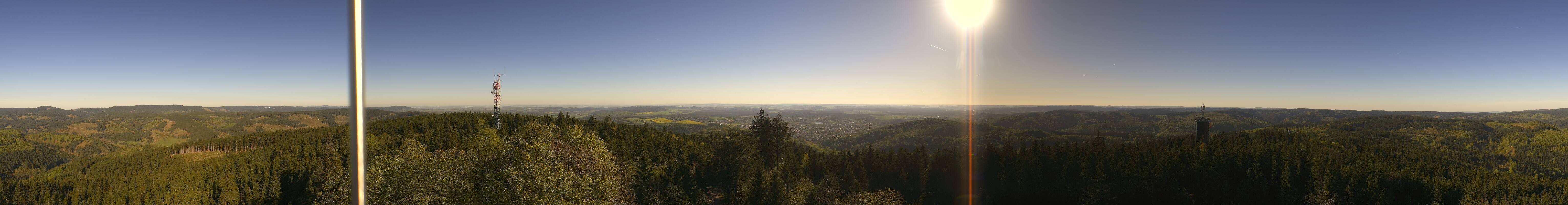 Archiv Foto Webcam Ilmenau - Blick vom Kickelhahn Turm