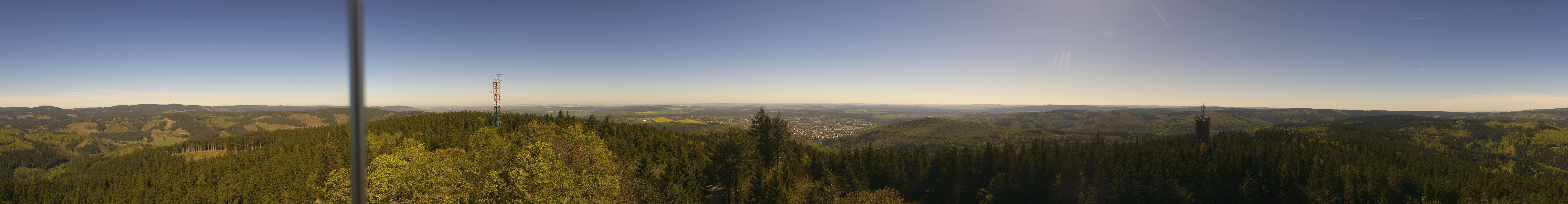 Archiv Foto Webcam Ilmenau - Blick vom Kickelhahn Turm