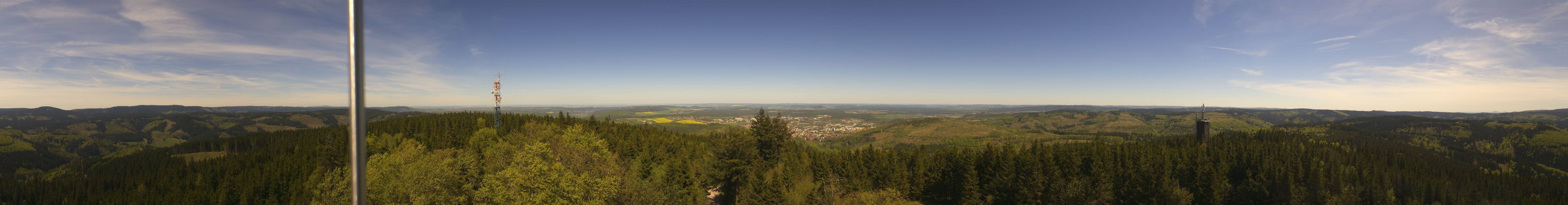 Archiv Foto Webcam Ilmenau - Blick vom Kickelhahn Turm