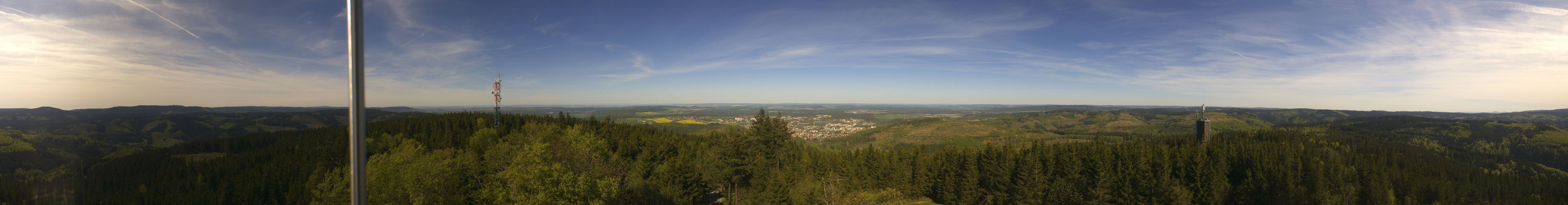 Archiv Foto Webcam Ilmenau - Blick vom Kickelhahn Turm