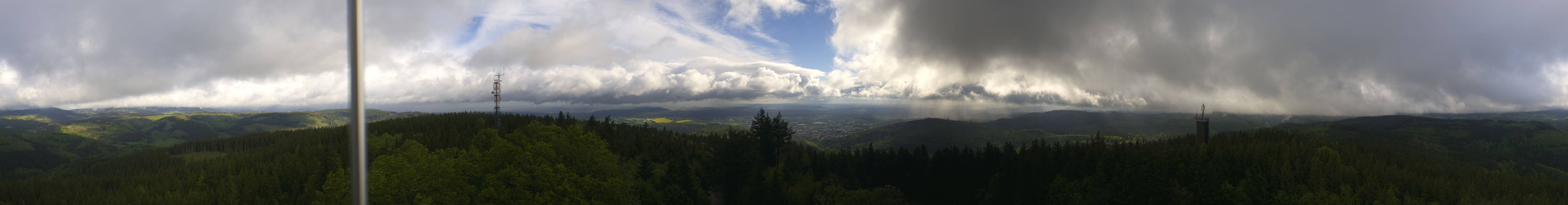 Archiv Foto Webcam Ilmenau - Blick vom Kickelhahn Turm