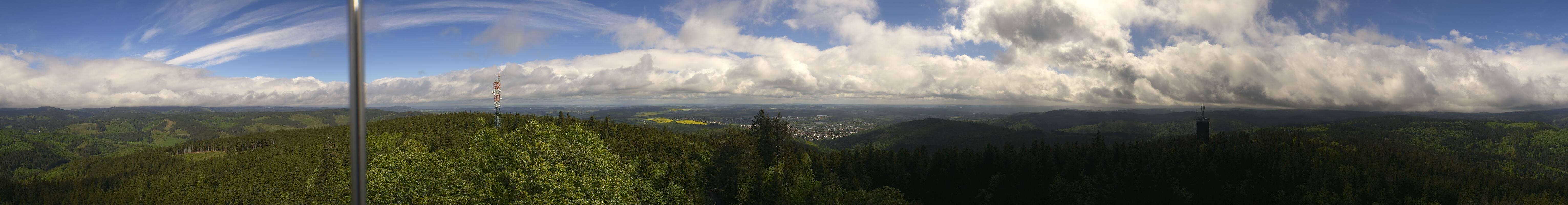 Archiv Foto Webcam Ilmenau - Blick vom Kickelhahn Turm