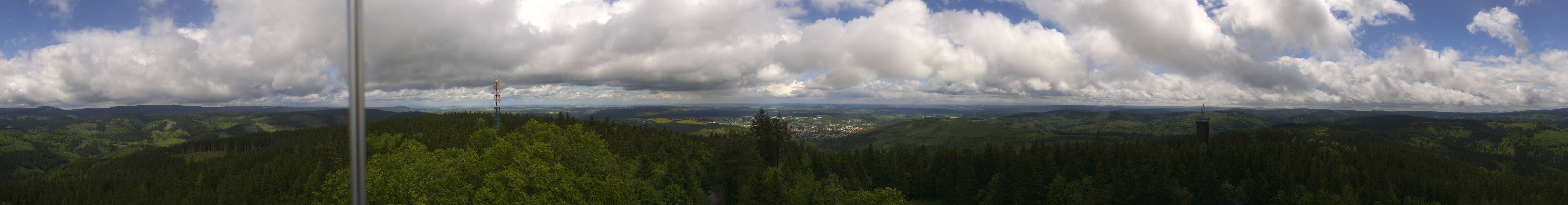 Archiv Foto Webcam Ilmenau - Blick vom Kickelhahn Turm