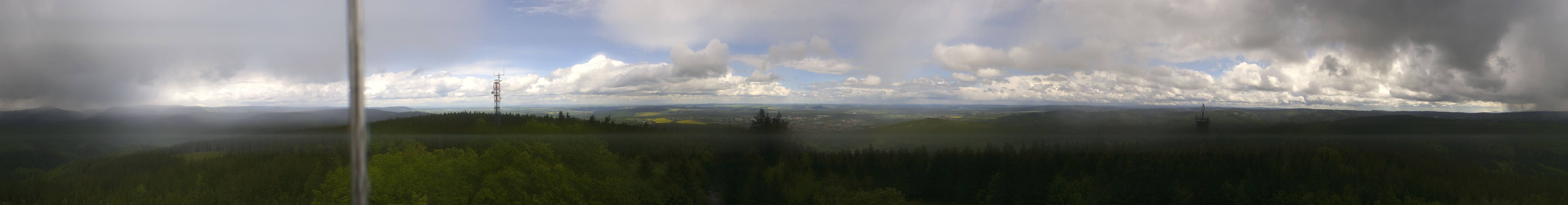 Archiv Foto Webcam Ilmenau - Blick vom Kickelhahn Turm