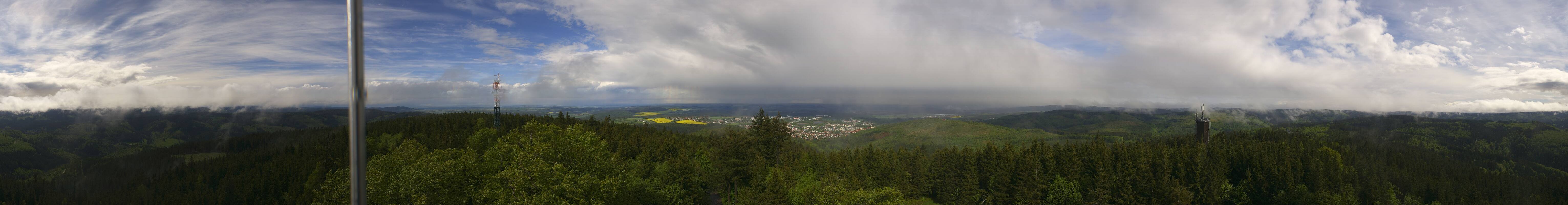 Archiv Foto Webcam Ilmenau - Blick vom Kickelhahn Turm