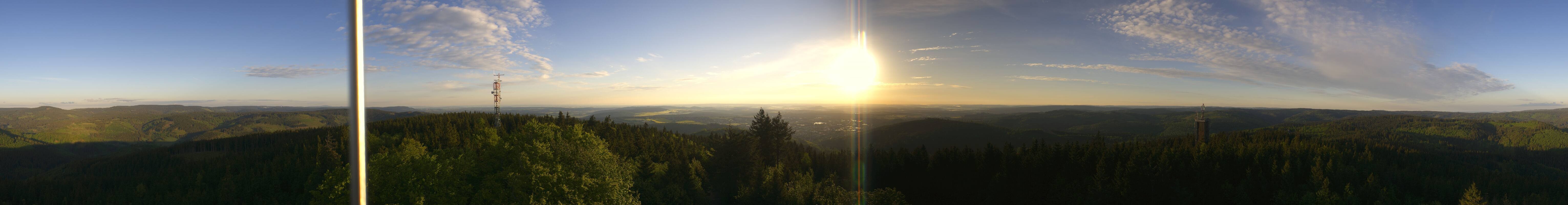 Archiv Foto Webcam Ilmenau - Blick vom Kickelhahn Turm