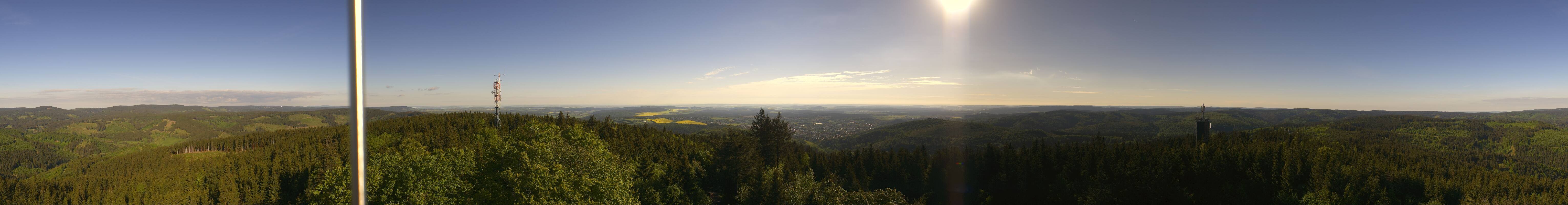 Archiv Foto Webcam Ilmenau - Blick vom Kickelhahn Turm