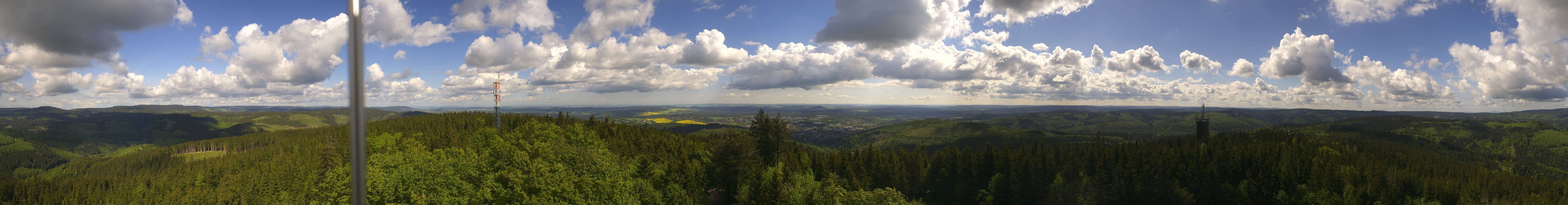 Archiv Foto Webcam Ilmenau - Blick vom Kickelhahn Turm