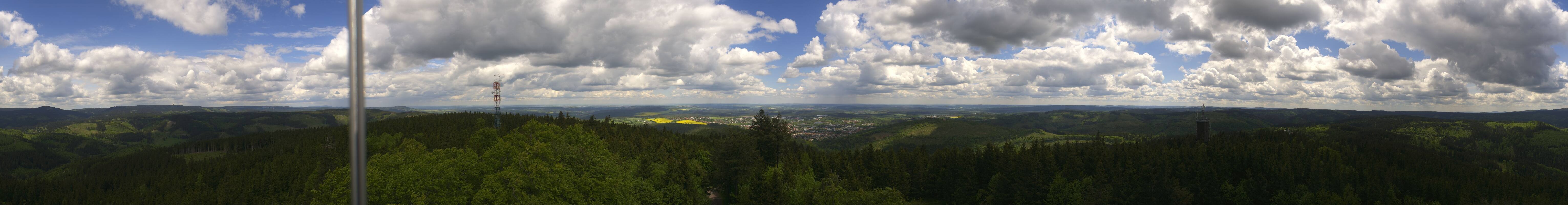 Archiv Foto Webcam Ilmenau - Blick vom Kickelhahn Turm