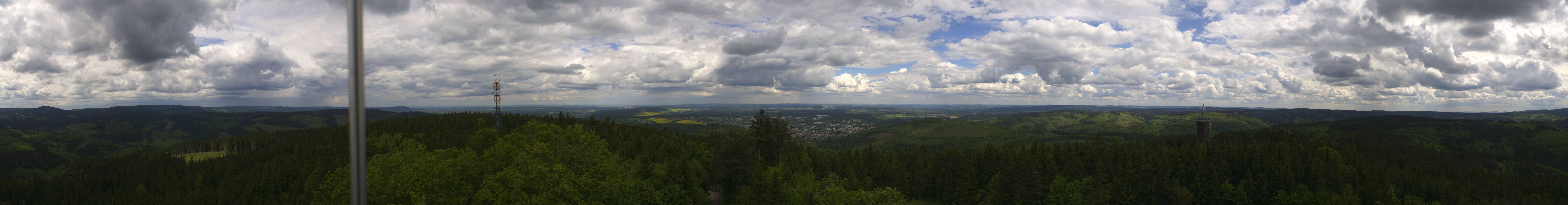 Archiv Foto Webcam Ilmenau - Blick vom Kickelhahn Turm