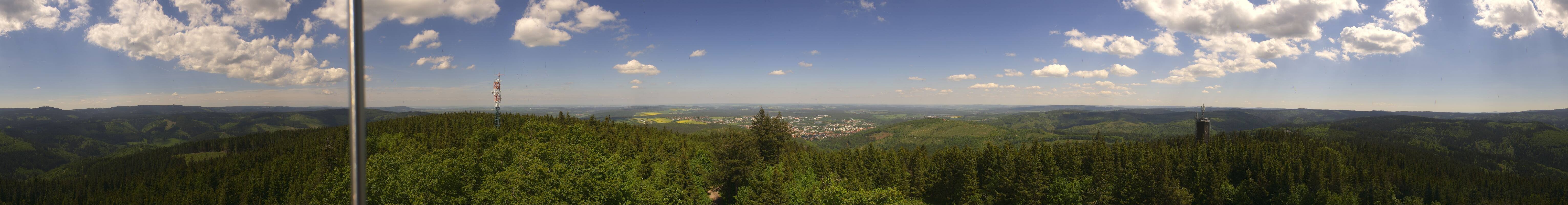 Archiv Foto Webcam Ilmenau - Blick vom Kickelhahn Turm