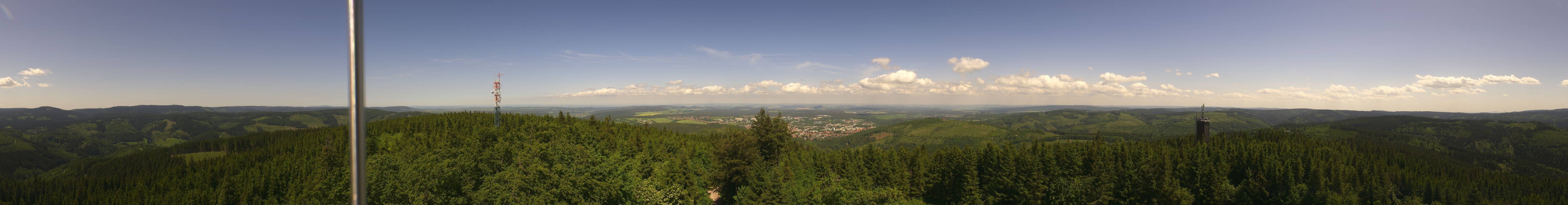 Archiv Foto Webcam Ilmenau - Blick vom Kickelhahn Turm