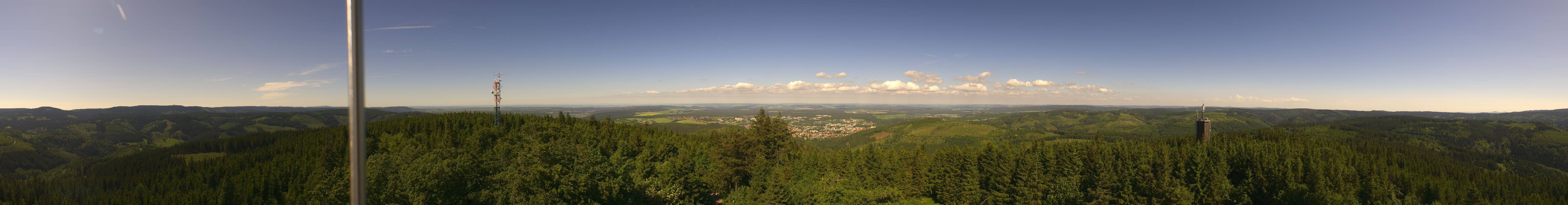 Archiv Foto Webcam Ilmenau - Blick vom Kickelhahn Turm