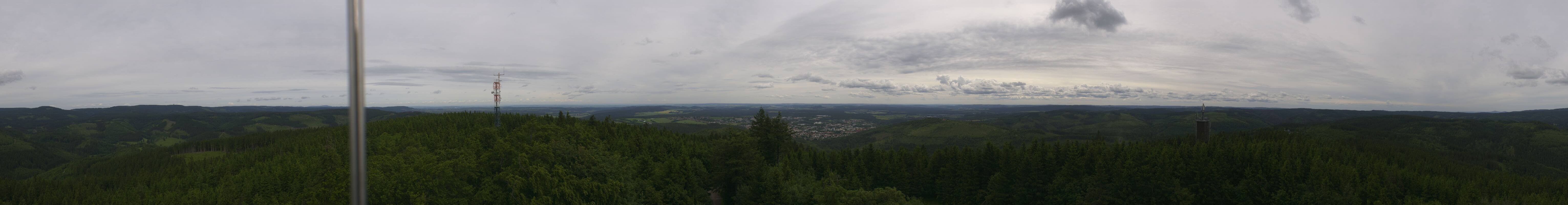 Archiv Foto Webcam Ilmenau - Blick vom Kickelhahn Turm