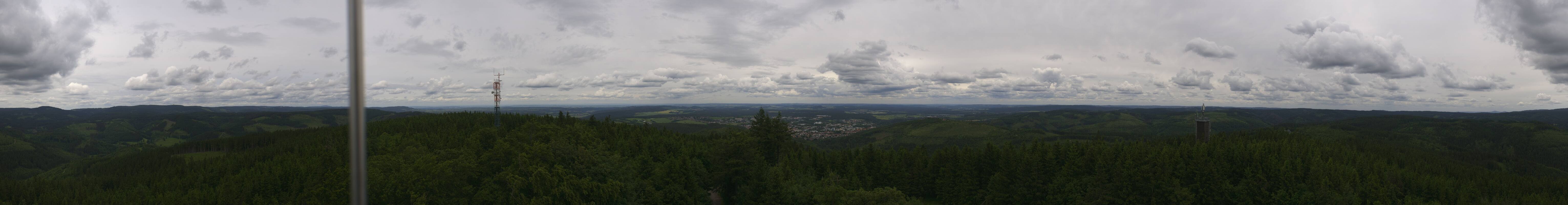Archiv Foto Webcam Ilmenau - Blick vom Kickelhahn Turm