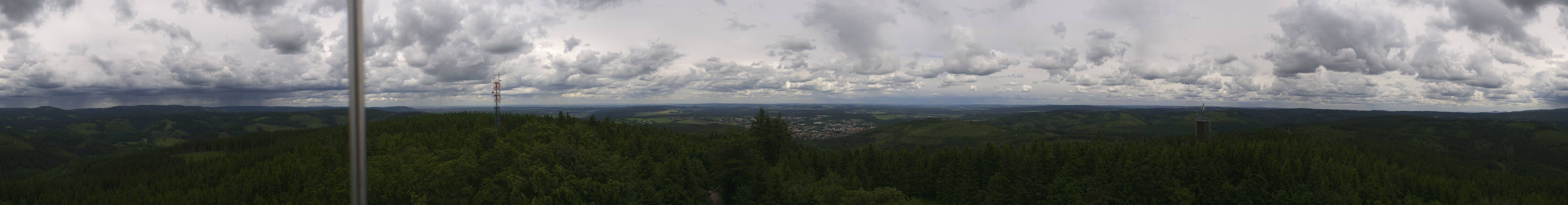 Archiv Foto Webcam Ilmenau - Blick vom Kickelhahn Turm