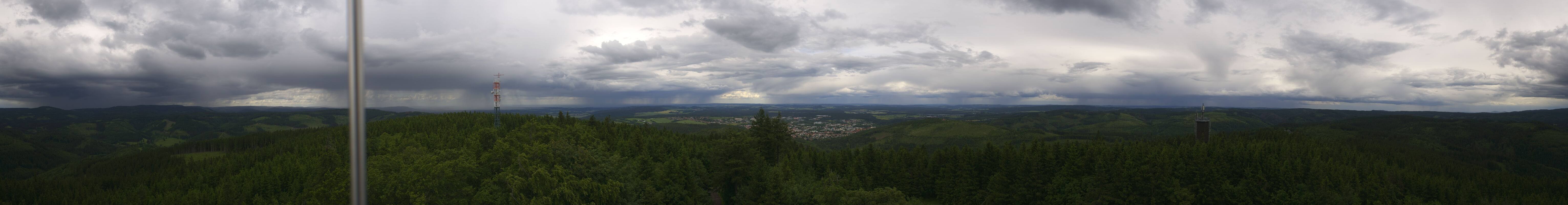 Archiv Foto Webcam Ilmenau - Blick vom Kickelhahn Turm