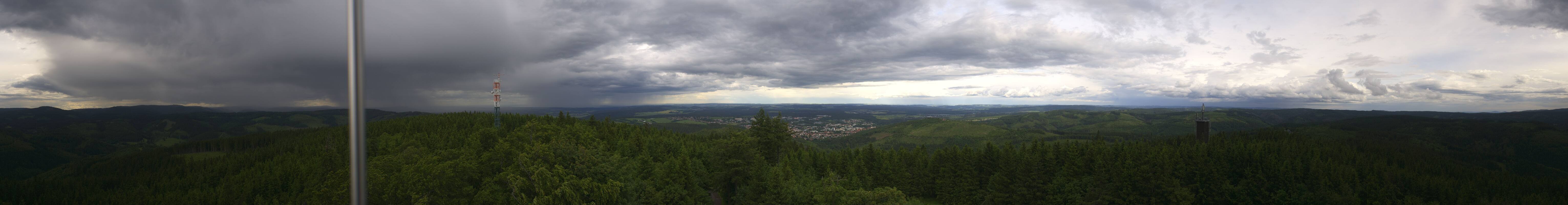Archiv Foto Webcam Ilmenau - Blick vom Kickelhahn Turm