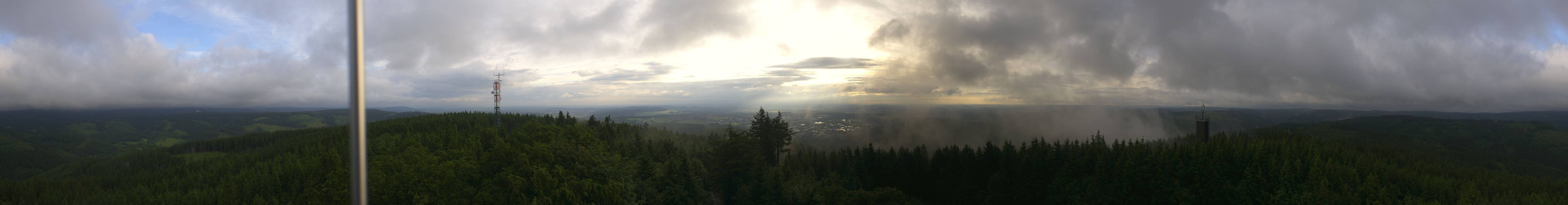 Archived image Webcam Ilmenau - View from the Kickelhahn Tower