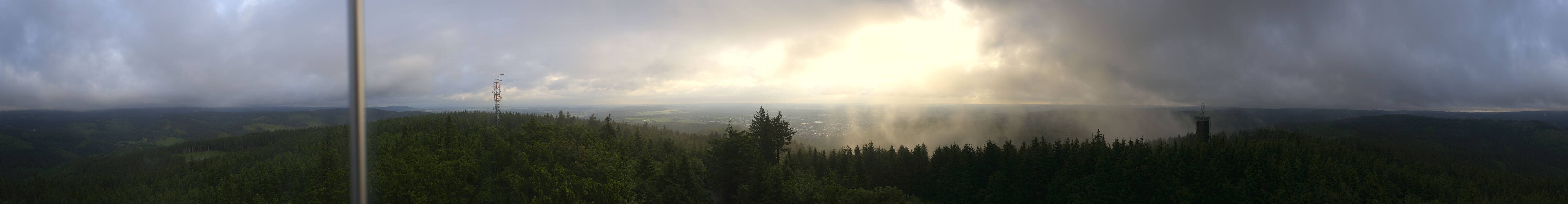Archived image Webcam Ilmenau - View from the Kickelhahn Tower