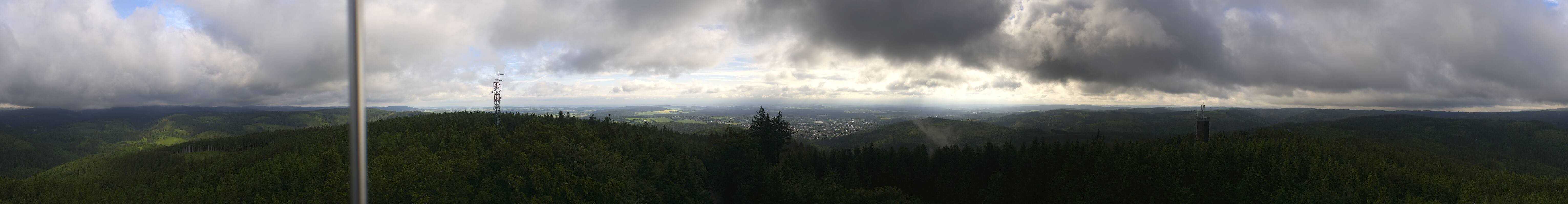 Archived image Webcam Ilmenau - View from the Kickelhahn Tower