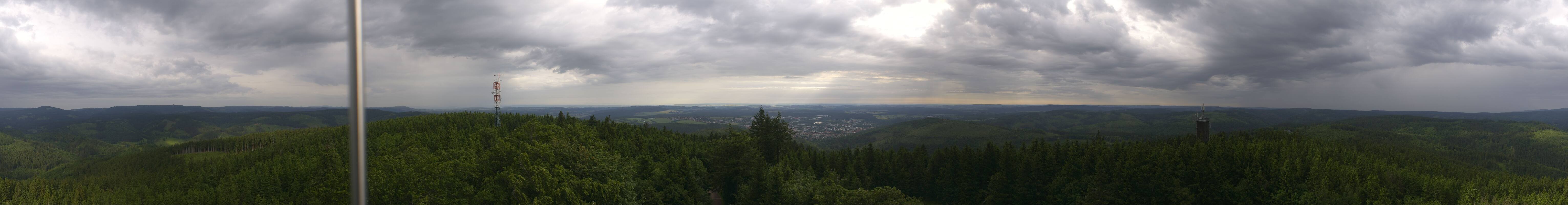 Archiv Foto Webcam Ilmenau - Blick vom Kickelhahn Turm